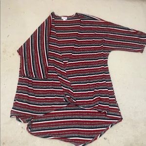 Lularoe Striped Open Front Layering Piece